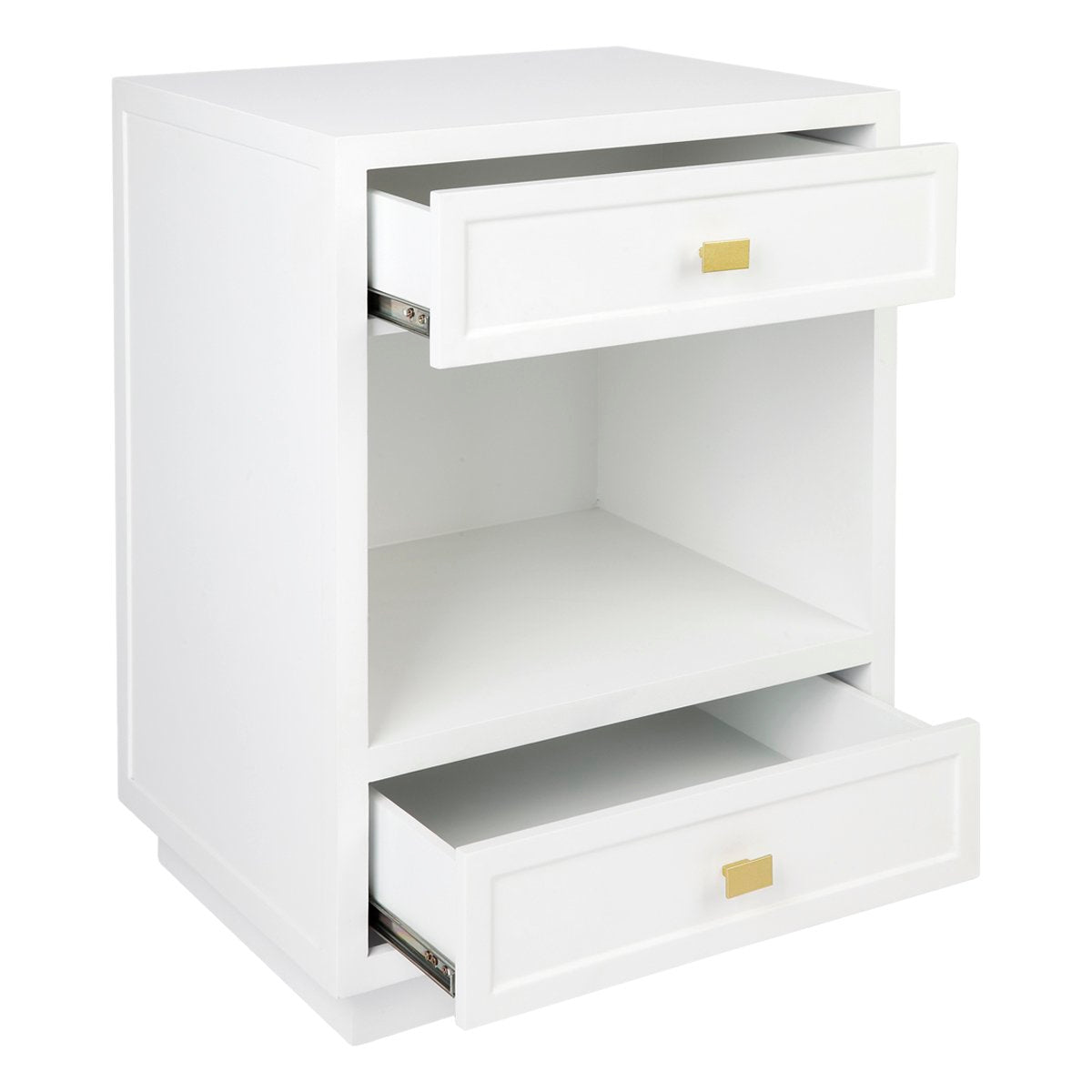 Logan 50x65cm Bedside Table - White