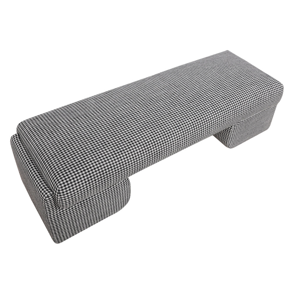 Cairo Bench Ottoman - Houndstooth