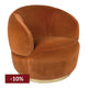 Tubby Swivel Arm Chair - Caramel Velvet