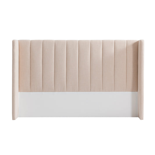 Central Park 195x120cm King Bedhead - Fawn Linen