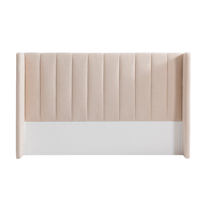 Central Park 195x120cm King Bedhead - Fawn Linen