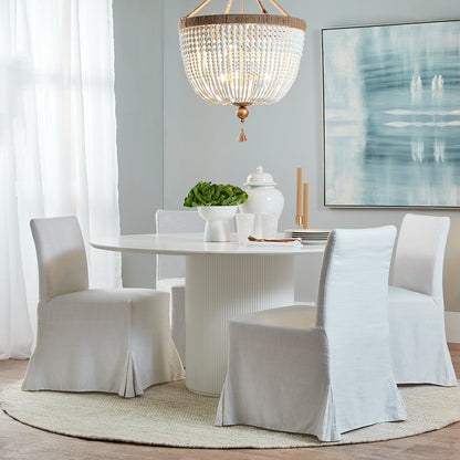 Brighton Slip Cover Dining Chair - White Linen – view 2
