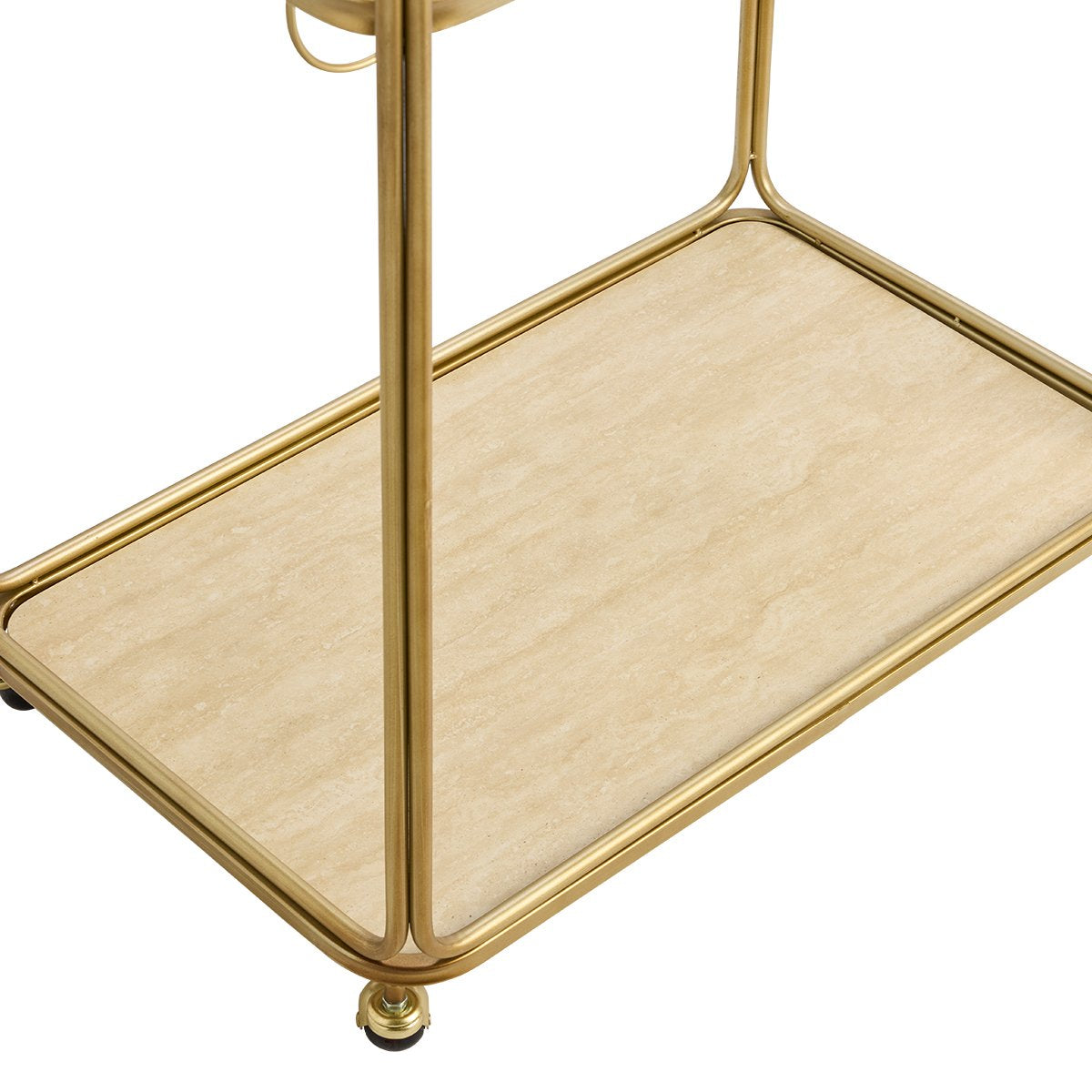 Wentworth Rectangle Bar Cart - Antique Gold