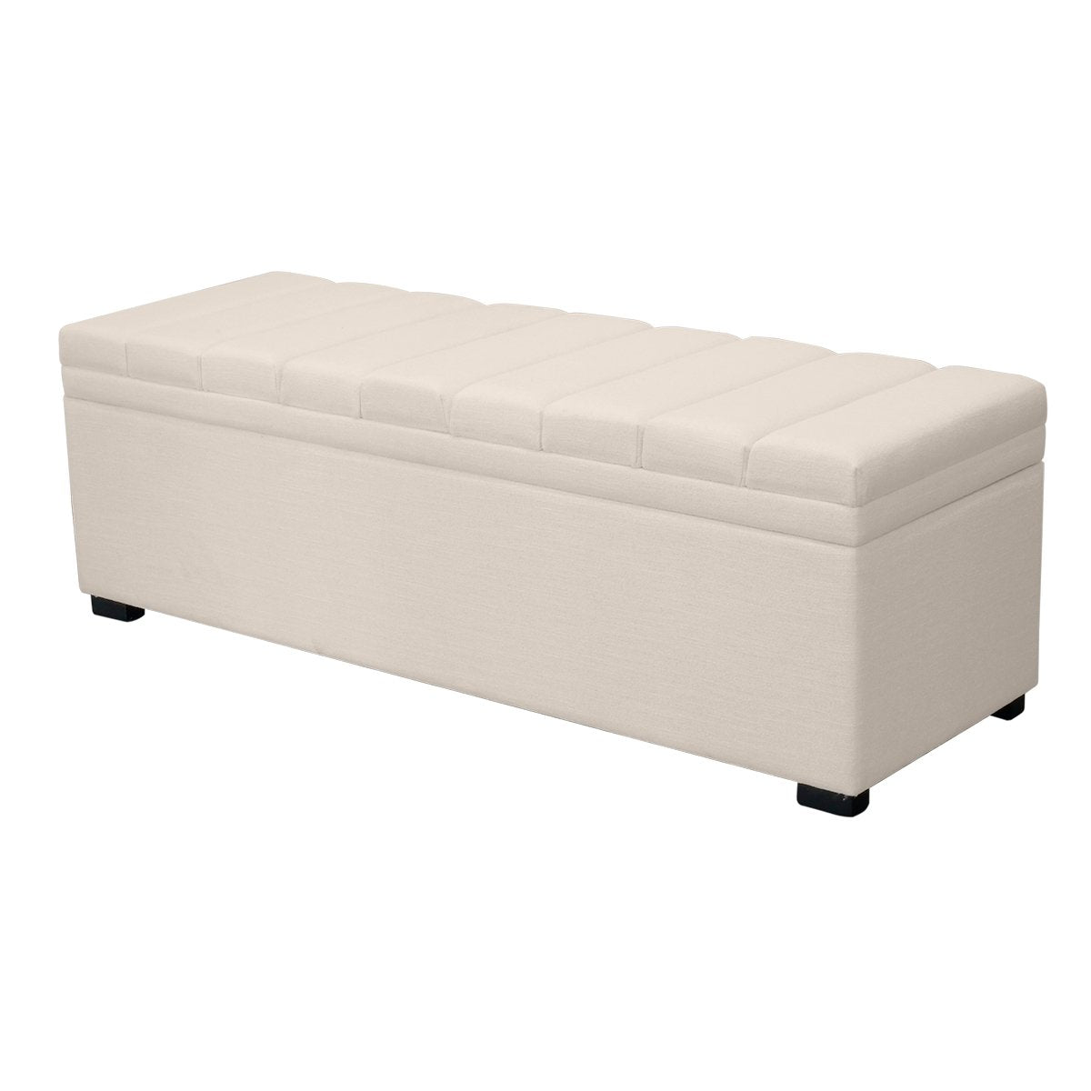 Soho Storage Bench Ottoman - Ivory – view 2