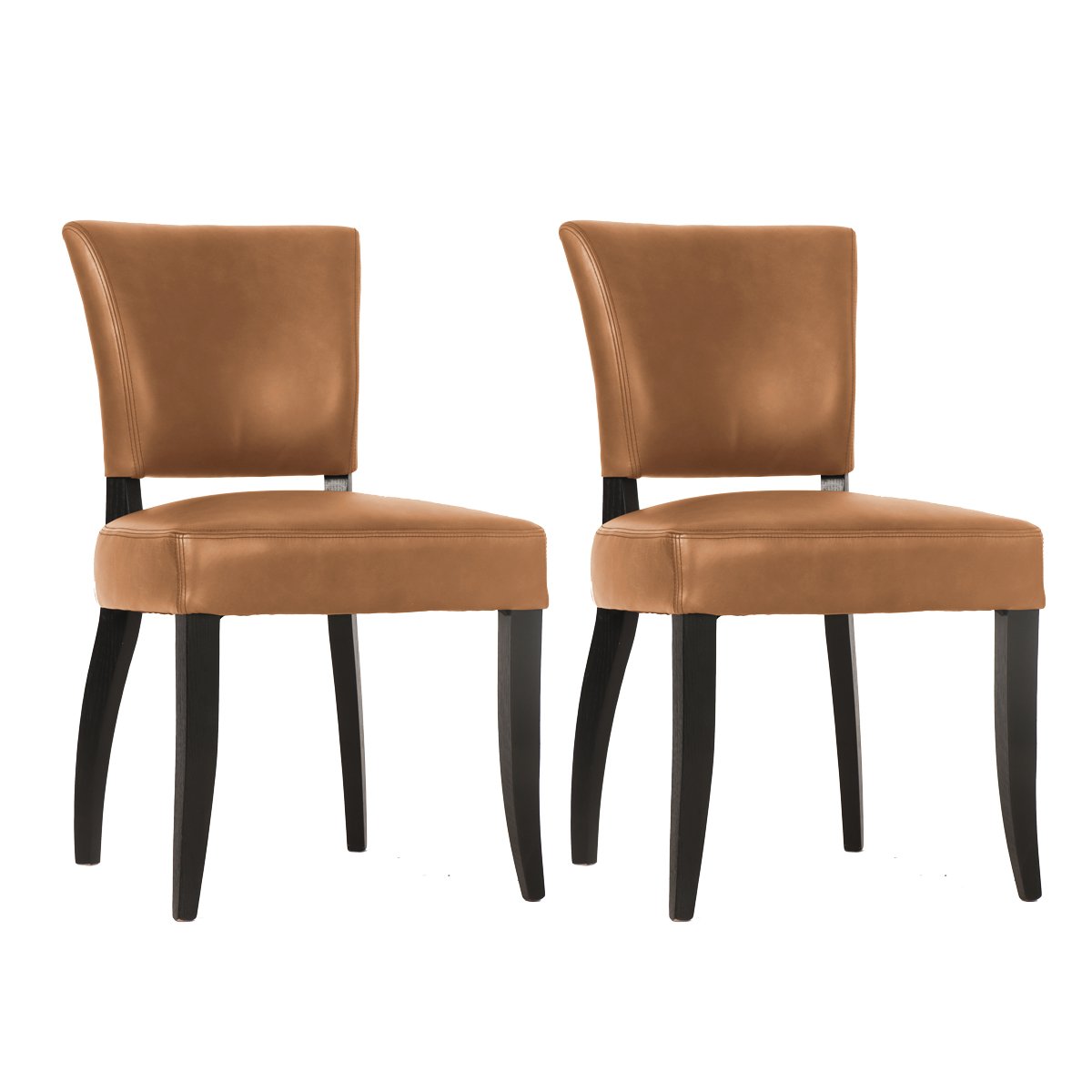 Noah Dining Chair Set of 2 - Tan Leather ** Offline pending re-order
