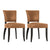 Noah Dining Chair Set of 2 - Tan Leather