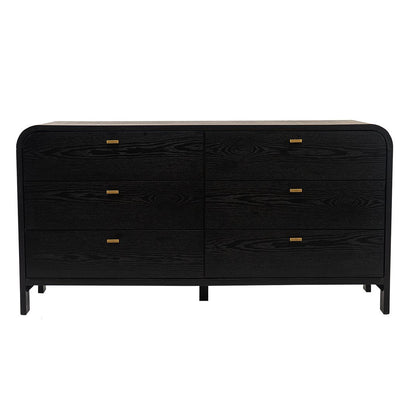 Chisholm 160cm 6 Drawer Chest - Black