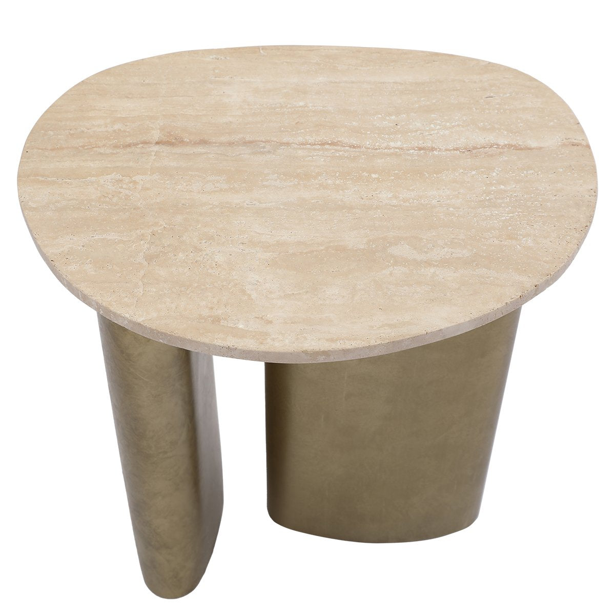 Audrey Large Side Table - Travertine