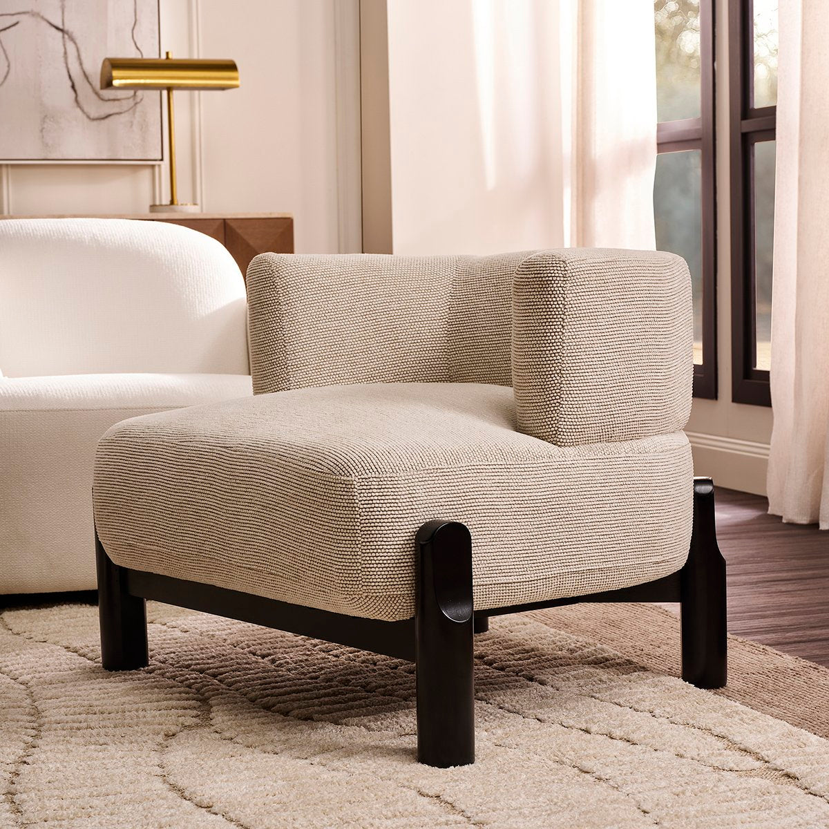 Richmond Occasional Chair - White Chenille