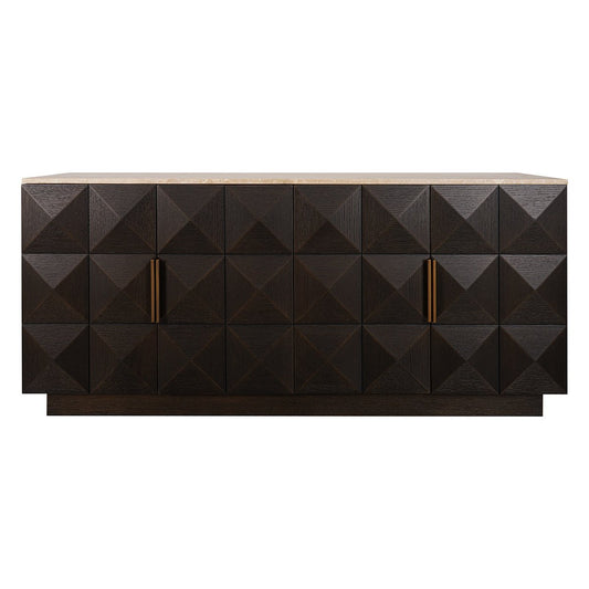 Benedict Smoked Oak Buffet - Travertine