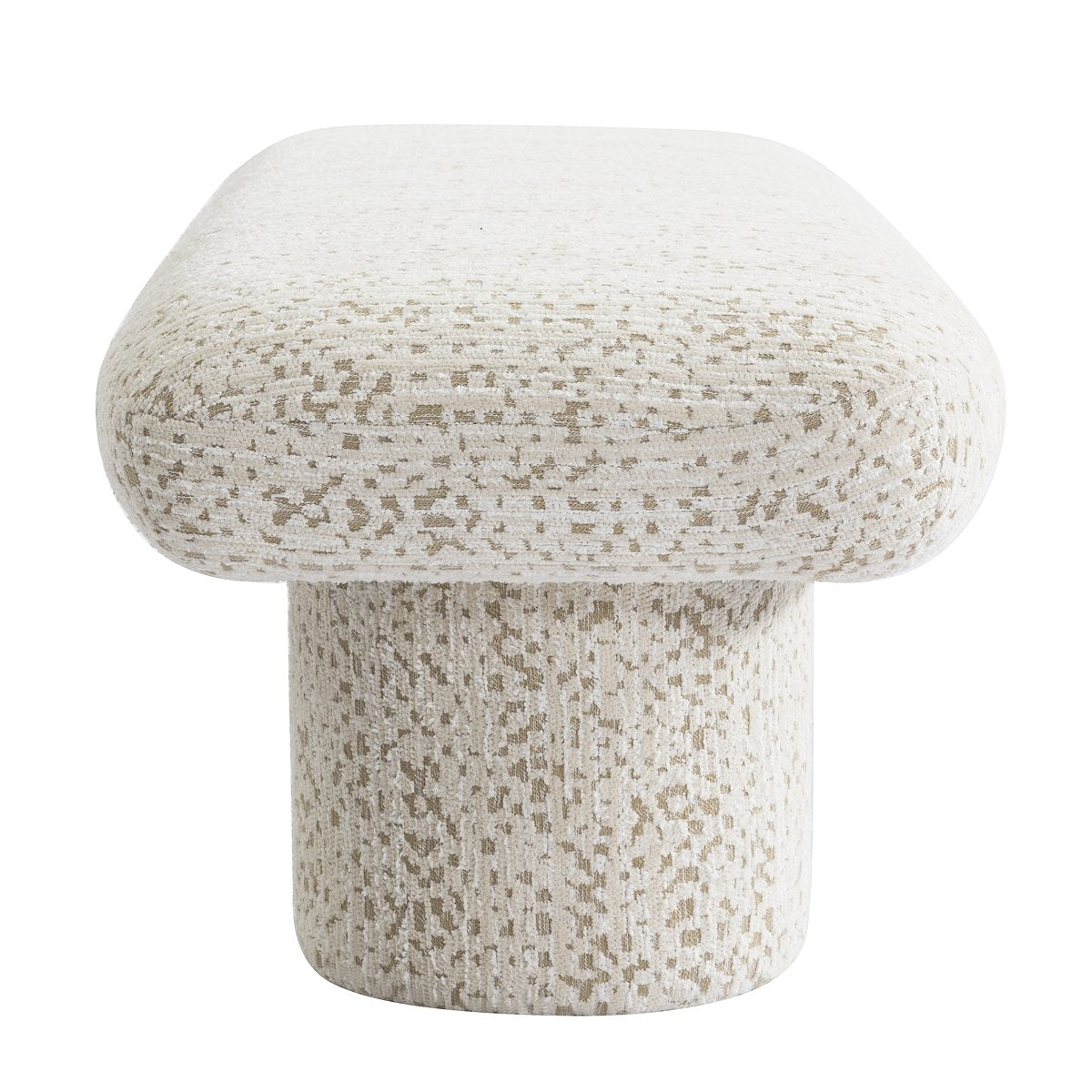 Eleanor Bench Ottoman - Oyster Jacquard