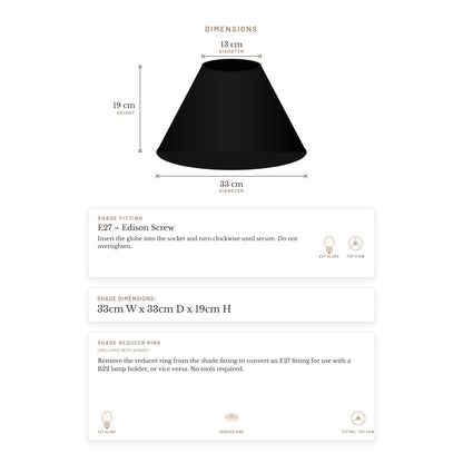 Messina Empire Shade - Small Black