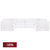 Birkshire Slip Cover Modular Sofa - White Linen Option 5