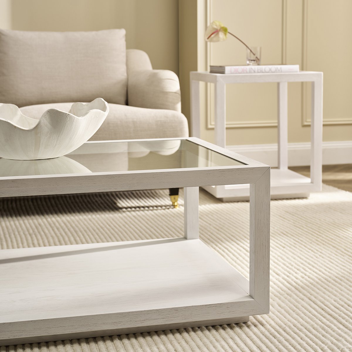 Sadie Oak Square Coffee Table - White