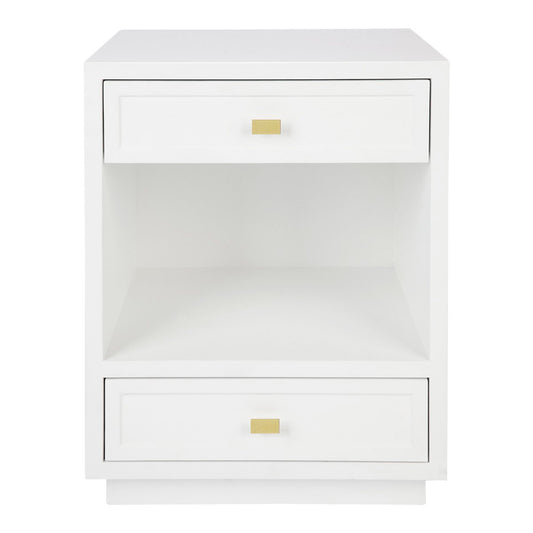 Logan Bedside Table - Small White