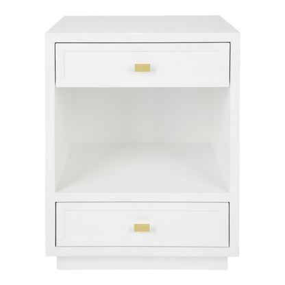 Logan 50x65cm Bedside Table - White