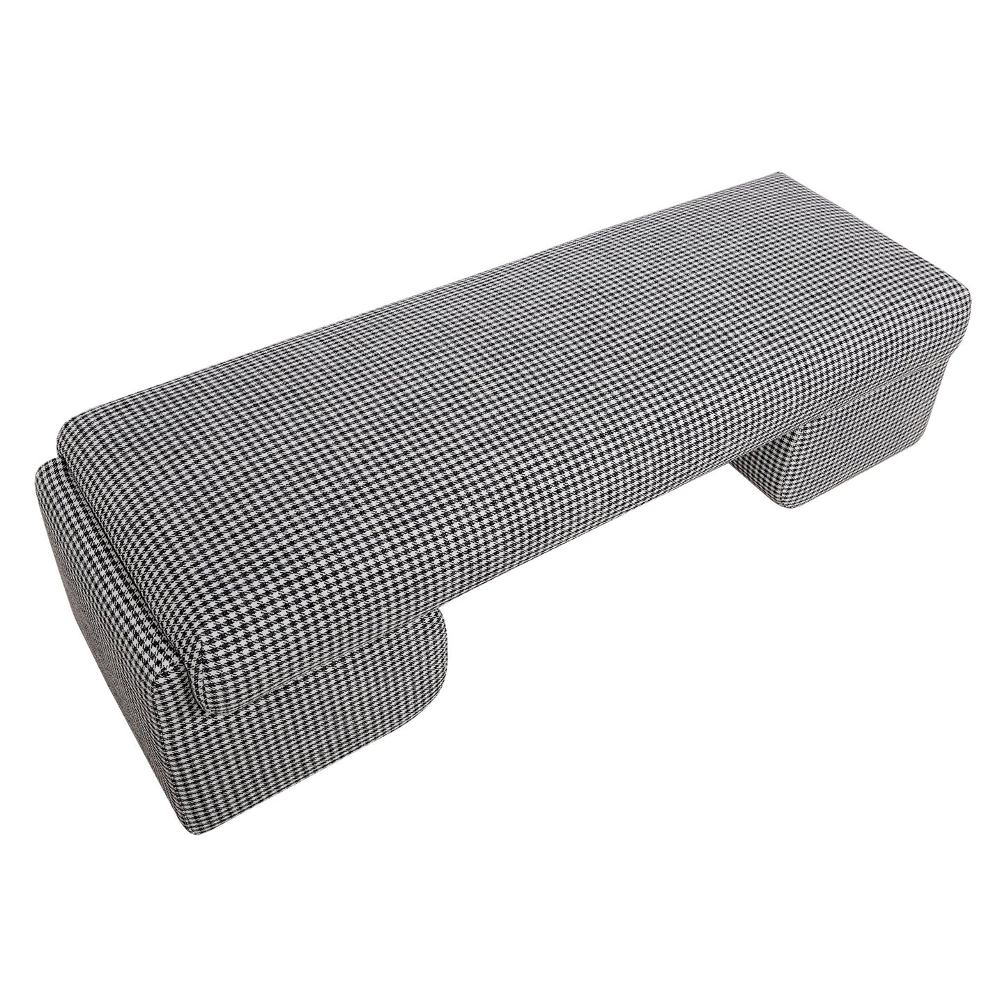 Cairo Bench Ottoman - Houndstooth