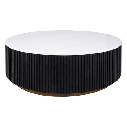 Mason Round Coffee Table - Large Black