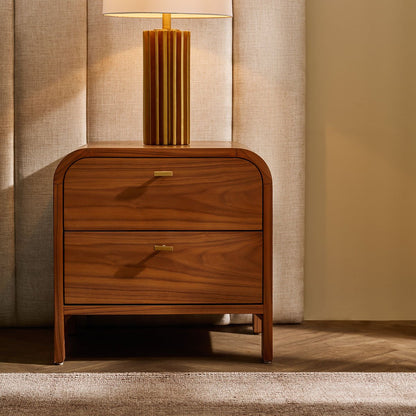 Chisholm 60x60cm Bedside Table - Walnut