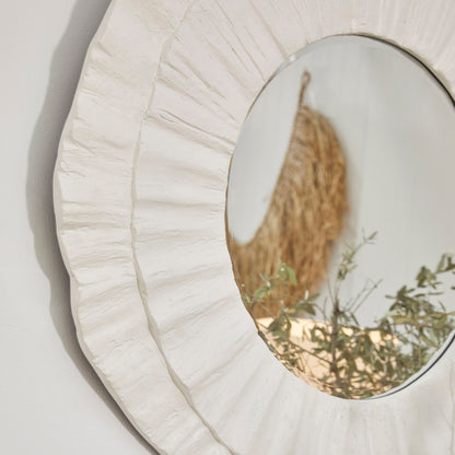 Corfu 108x102cm Wall Mirror - White