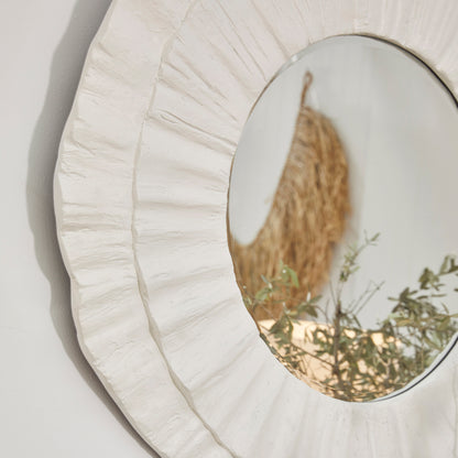 Corfu 108x102cm Wall Mirror - White
