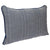 Candace Rectangle Feather Cushion - Chevron Blue Linen