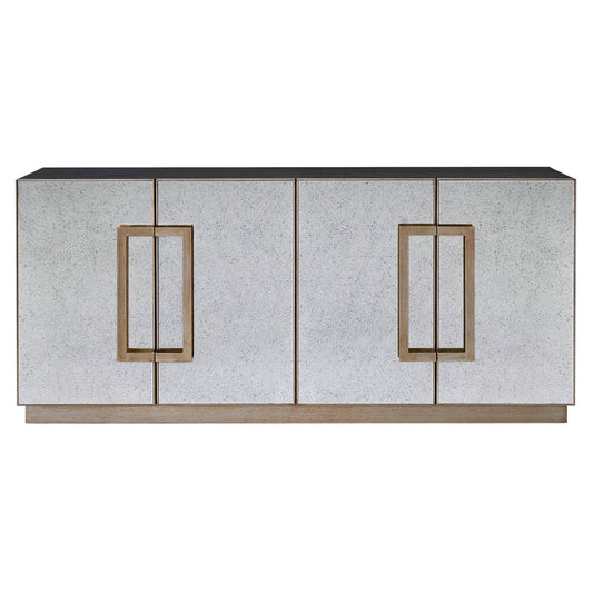 Mira Mirrored Buffet - Antique Gold