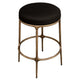 Heston Brass Kitchen Stool - Black Linen