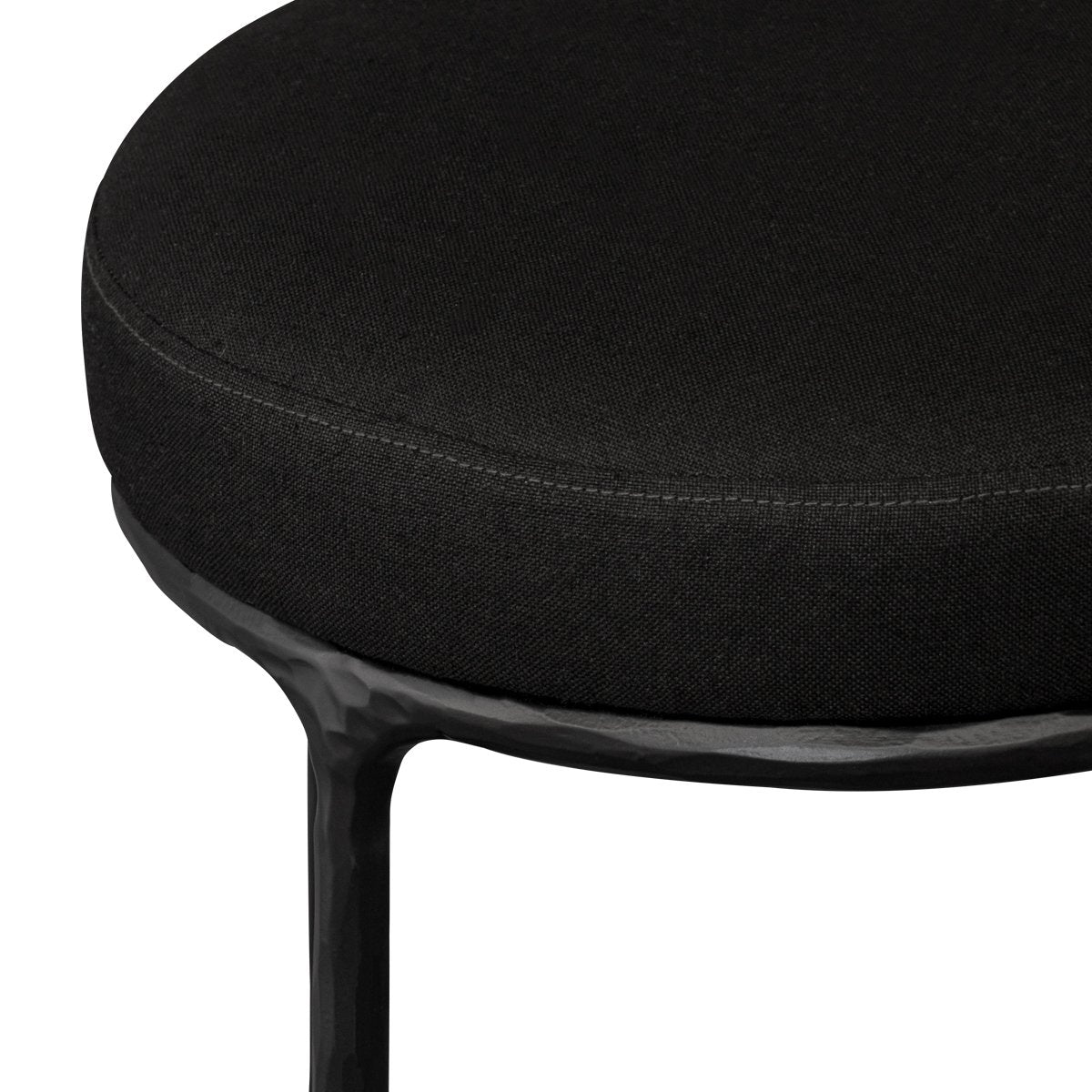 Heston Black Kitchen Stool - Black Linen – view 6