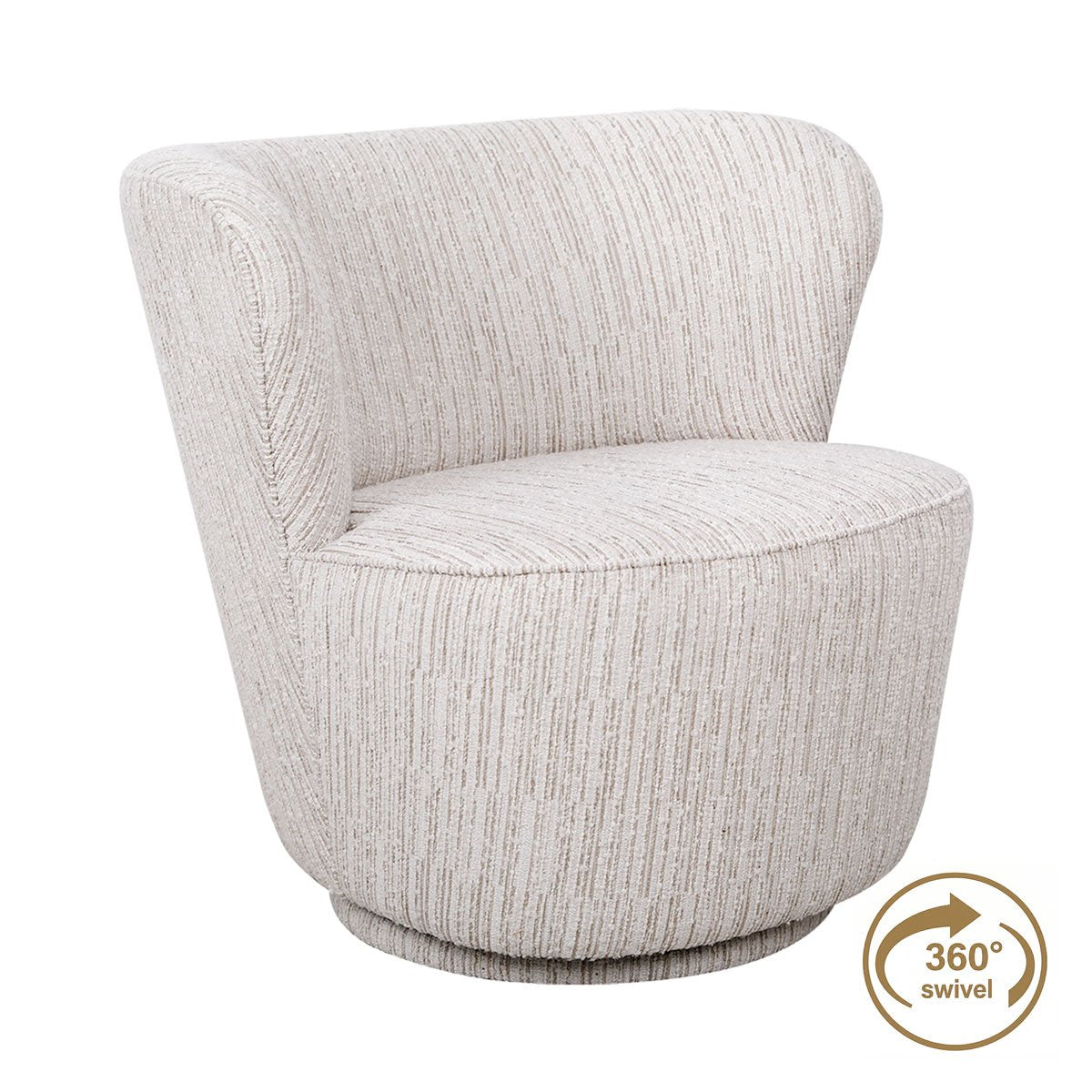 Alberta Swivel Chair - Ivory Weave