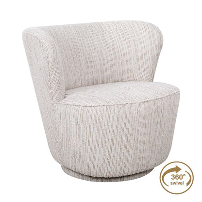Alberta Swivel Chair - Ivory Weave