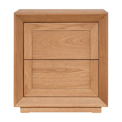 Balmain 60x65cm Tall Bedside Table - Natural Oak
