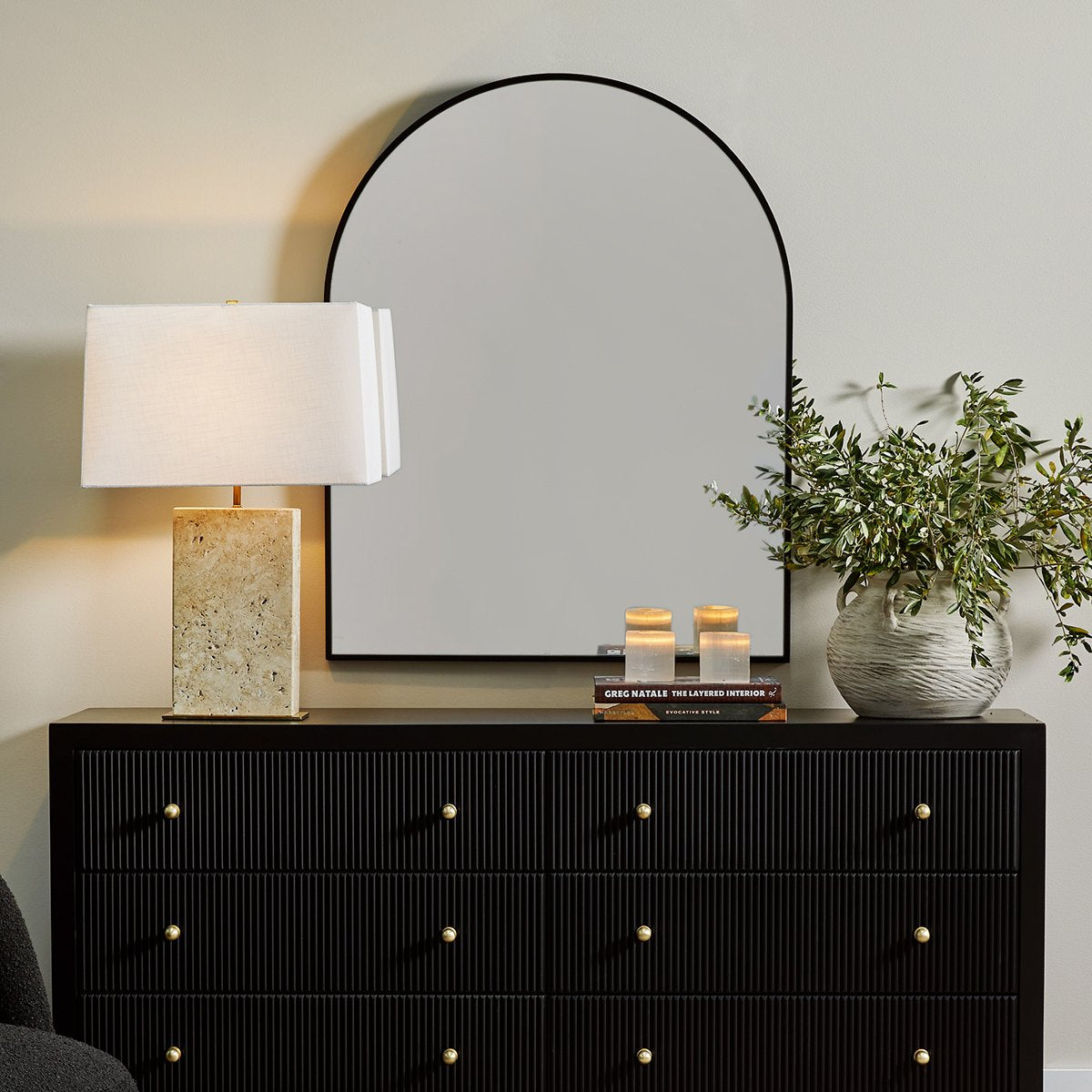 Archibald 80x100cm Wall Mirror - Black