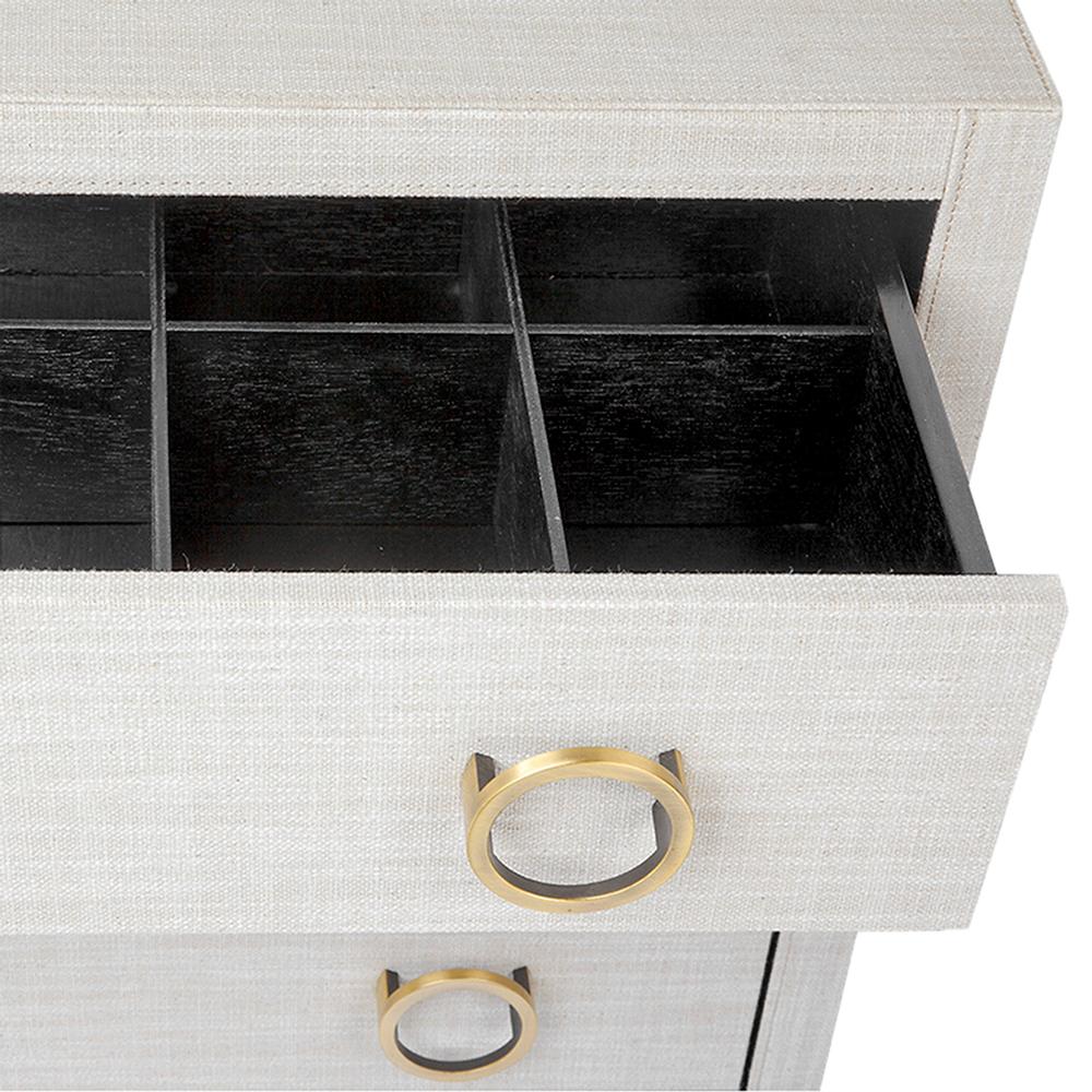 Astley 62x66cm Upholstered Bedside Table - Natural