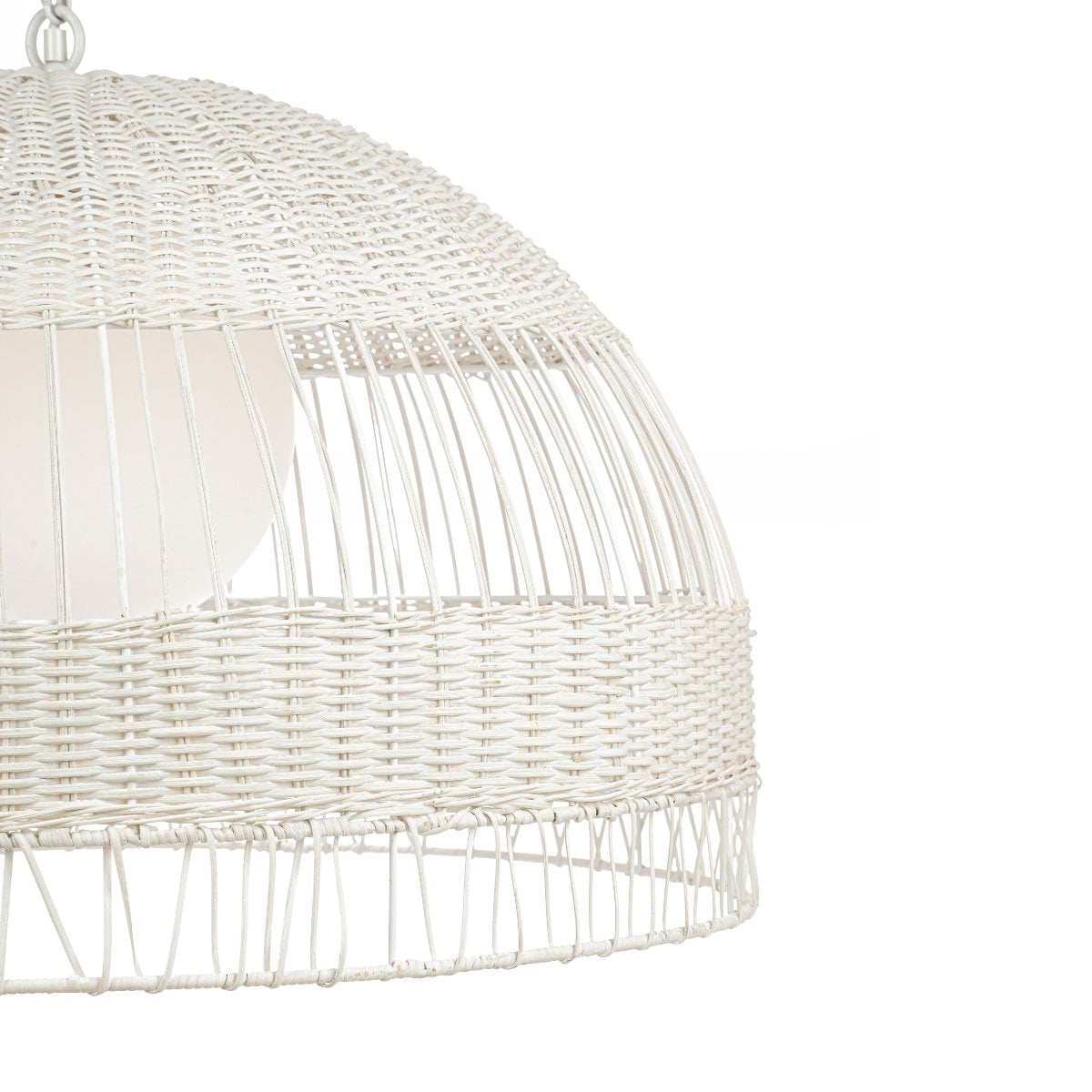 Fortaleza Rattan Pendant - Large White