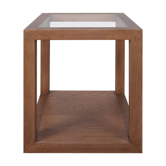 Sadie Oak Square Side Table - Medium Walnut