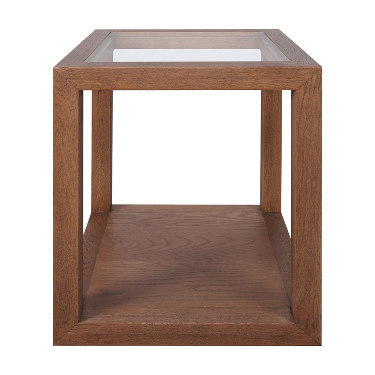 Sadie Oak Square Side Table - Medium Walnut