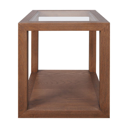 Sadie Oak Square Side Table - Medium Walnut