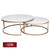 Chloe Stone Nesting Coffee Tables - Antique Gold