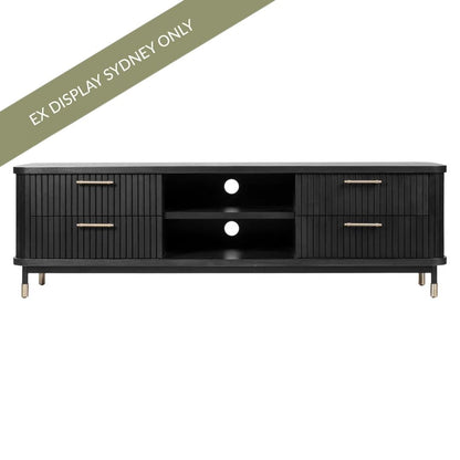 Sophia 200cm Entertainment Unit - Black - OUTLET NSW