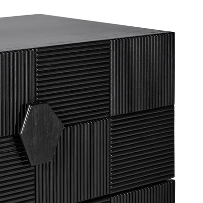 Alton 50x65cm Bedside Table - Black