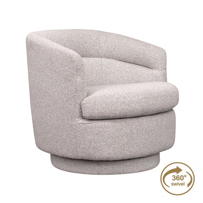 Holly Swivel Arm Chair - Warm Grey