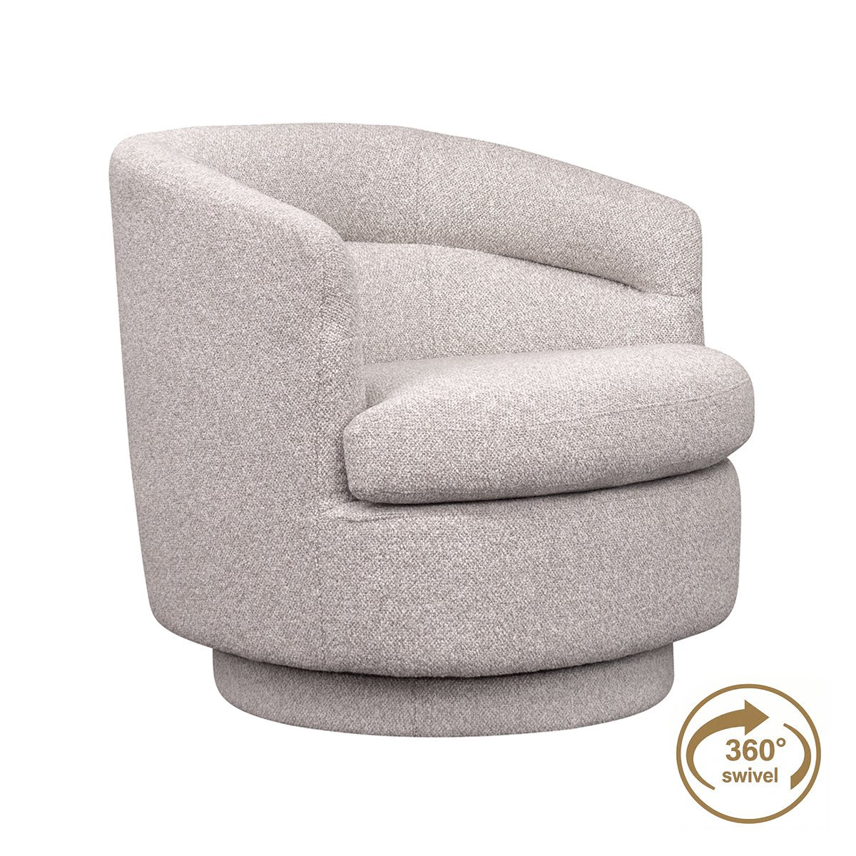 Holly Swivel Arm Chair - Warm Grey