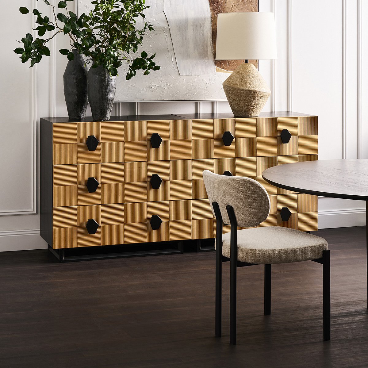 Stuart Dining Chair - Speckle Ecru