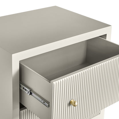 Ariana Bedside Table - Large Grey