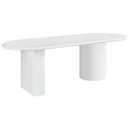 Brunella Oval Dining Table - 2.4m White