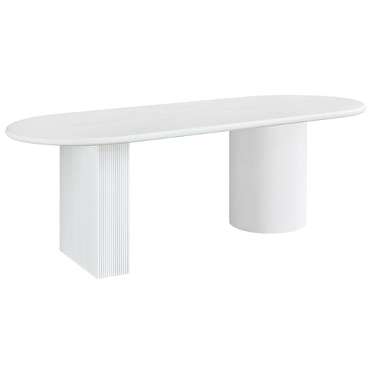 Brunella Oval Dining Table - 2.4m White