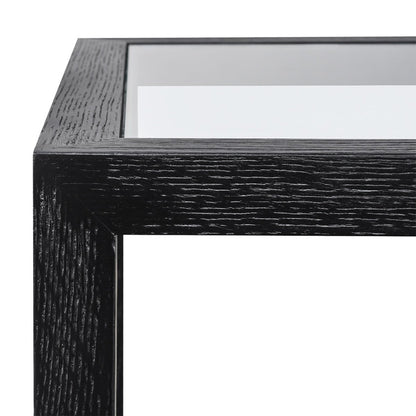 Sadie Oak Square Side Table - Medium Black - OUTLET NSW
