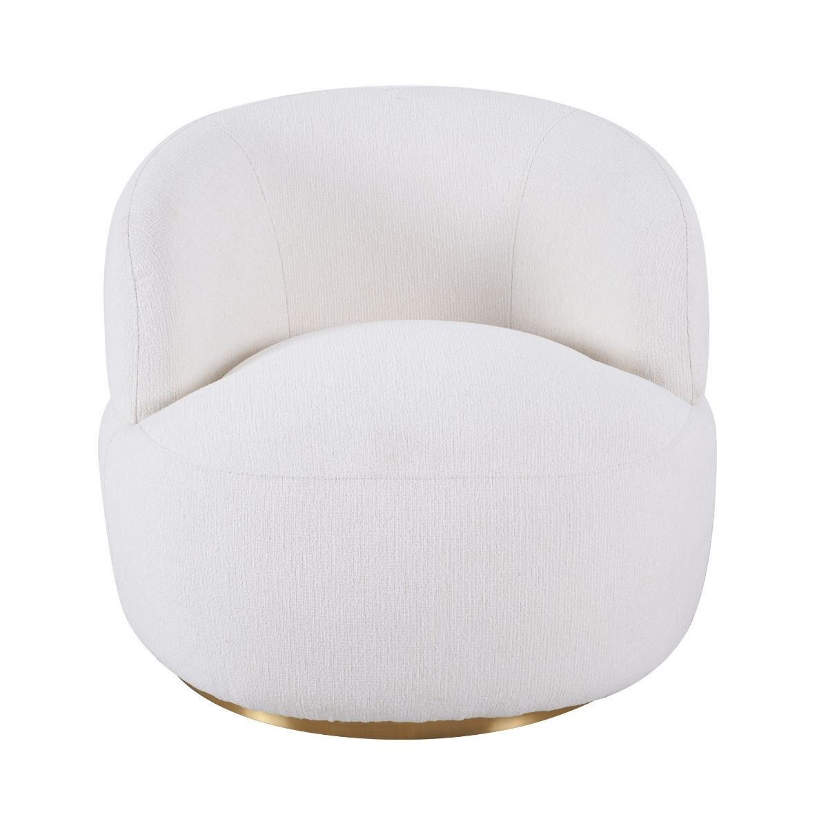 Tubby Swivel Arm Chair - Ecru