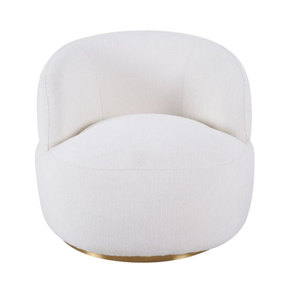 Tubby Swivel Arm Chair - Ecru